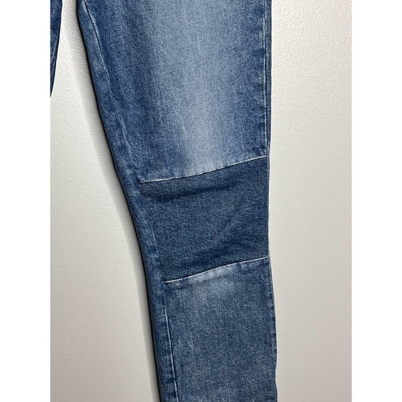 Veronica Beard Ryleigh High Rise Slim Straight Patched Jeans Blue Inseam 28” - Picture 7 of 14